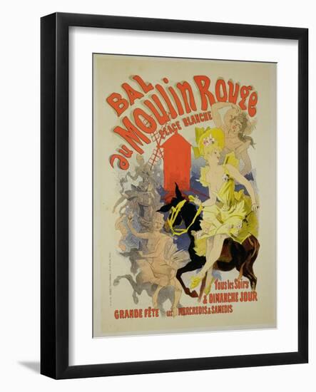 Reproduction of a Poster Advertising the "Bal Au Moulin Rouge," 1889-Jules Chéret-Framed Giclee Print