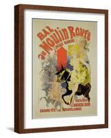 Reproduction of a Poster Advertising the "Bal Au Moulin Rouge," 1889-Jules Chéret-Framed Giclee Print