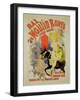 Reproduction of a Poster Advertising the "Bal Au Moulin Rouge," 1889-Jules Chéret-Framed Giclee Print