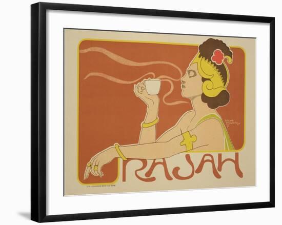 Reproduction of a Poster Advertising the "Cafe Rajah," 1897-Henri Georges Jean Isidore Meunier-Framed Giclee Print