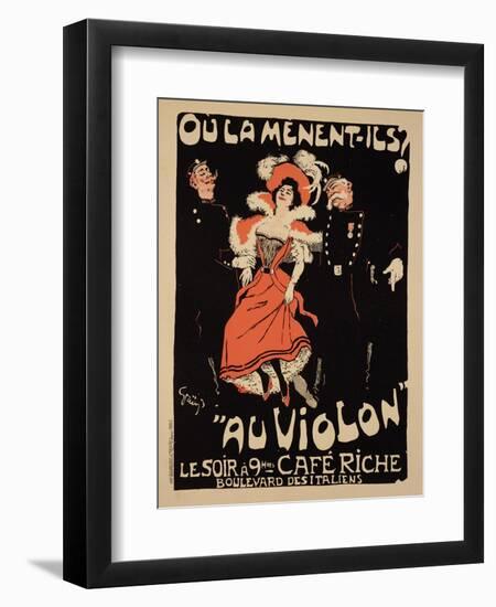 Reproduction of a Poster Advertising the "Cafe Riche," Boulevard Des Italiens, 1897-Jules-Alexandre Grün-Framed Premium Giclee Print