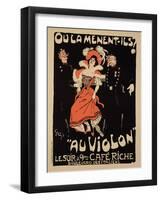 Reproduction of a Poster Advertising the "Cafe Riche," Boulevard Des Italiens, 1897-Jules-Alexandre Grün-Framed Giclee Print