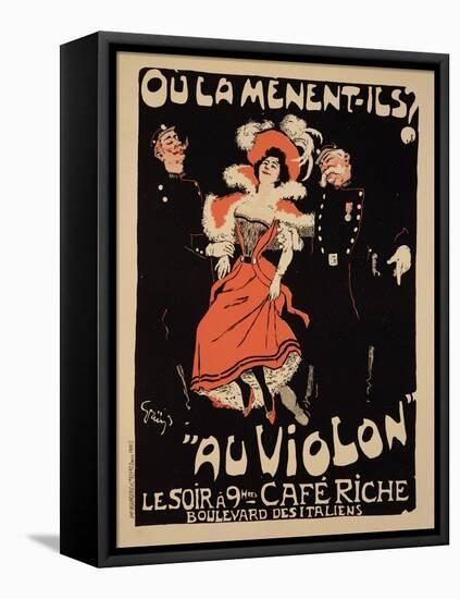 Reproduction of a Poster Advertising the "Cafe Riche," Boulevard Des Italiens, 1897-Jules-Alexandre Grün-Framed Stretched Canvas