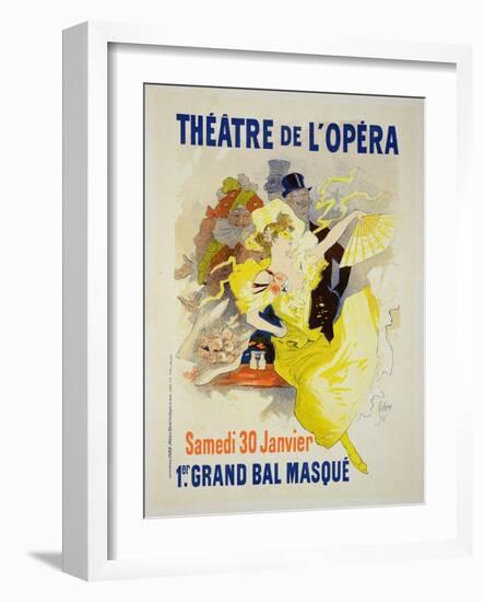 Reproduction of a Poster Advertising the First "Grand Bal Masque," Theatre De L'Opera, Paris, 1896-Jules Chéret-Framed Giclee Print