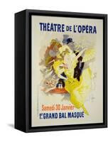 Reproduction of a Poster Advertising the First "Grand Bal Masque," Theatre De L'Opera, Paris, 1896-Jules Chéret-Framed Stretched Canvas