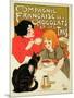 Reproduction of a Poster Advertising the French Company of Chocolate and Tea-Théophile Alexandre Steinlen-Mounted Premium Giclee Print