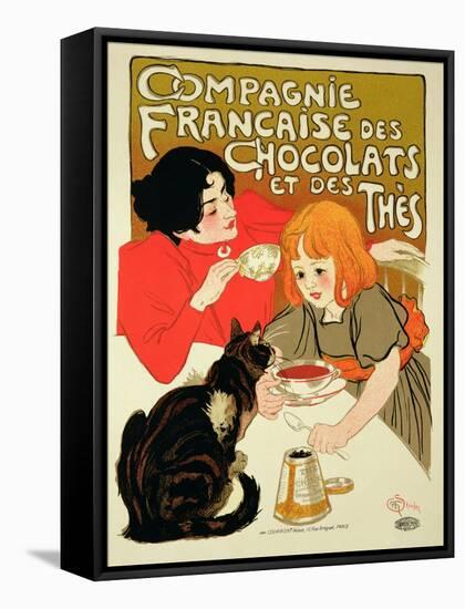 Reproduction of a Poster Advertising the French Company of Chocolate and Tea-Théophile Alexandre Steinlen-Framed Stretched Canvas