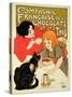 Reproduction of a Poster Advertising the French Company of Chocolate and Tea-Théophile Alexandre Steinlen-Stretched Canvas