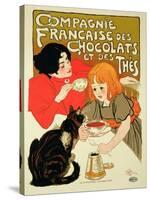 Reproduction of a Poster Advertising the French Company of Chocolate and Tea-Théophile Alexandre Steinlen-Stretched Canvas