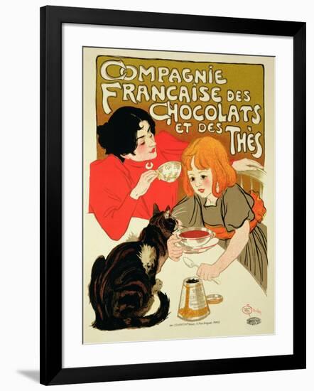 Reproduction of a Poster Advertising the French Company of Chocolate and Tea-Théophile Alexandre Steinlen-Framed Giclee Print