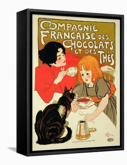 Reproduction of a Poster Advertising the French Company of Chocolate and Tea-Théophile Alexandre Steinlen-Framed Stretched Canvas