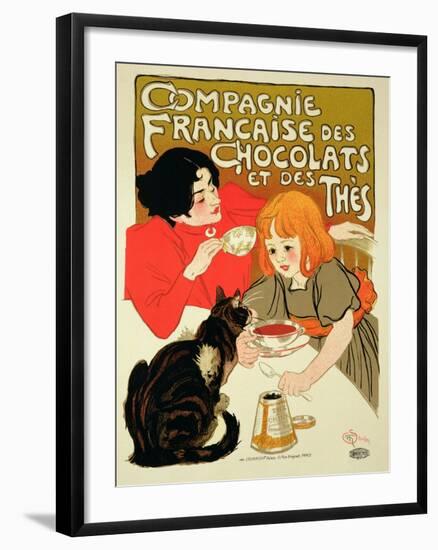 Reproduction of a Poster Advertising the French Company of Chocolate and Tea-Théophile Alexandre Steinlen-Framed Giclee Print