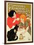 Reproduction of a Poster Advertising the French Company of Chocolate and Tea-Théophile Alexandre Steinlen-Framed Giclee Print