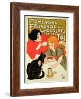 Reproduction of a Poster Advertising the French Company of Chocolate and Tea-Théophile Alexandre Steinlen-Framed Giclee Print