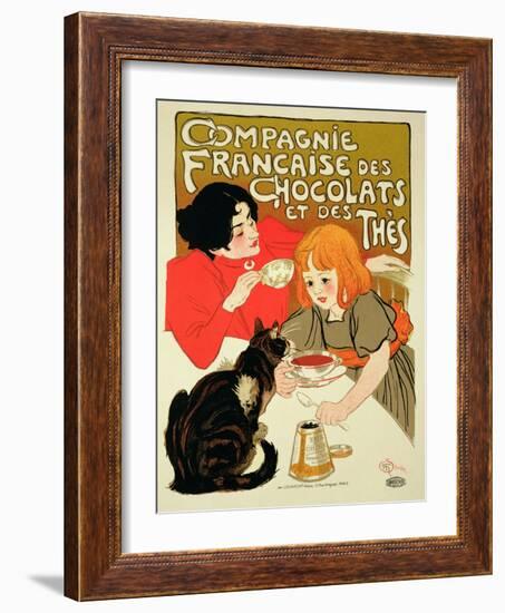 Reproduction of a Poster Advertising the French Company of Chocolate and Tea-Théophile Alexandre Steinlen-Framed Giclee Print