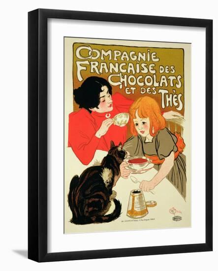 Reproduction of a Poster Advertising the French Company of Chocolate and Tea-Théophile Alexandre Steinlen-Framed Giclee Print