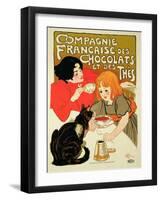 Reproduction of a Poster Advertising the French Company of Chocolate and Tea-Théophile Alexandre Steinlen-Framed Giclee Print