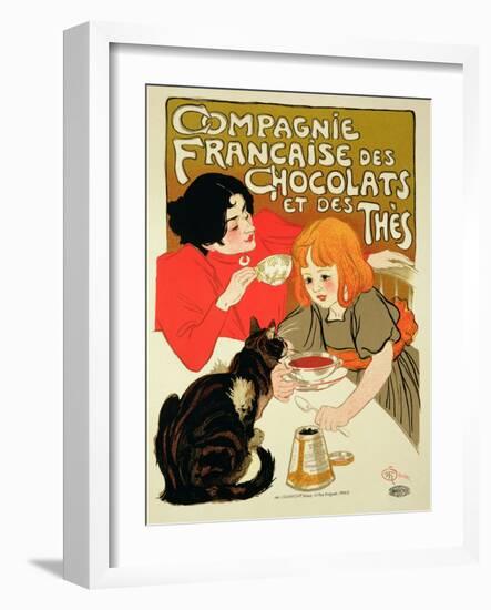 Reproduction of a Poster Advertising the French Company of Chocolate and Tea-Théophile Alexandre Steinlen-Framed Giclee Print