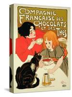 Reproduction of a Poster Advertising the French Company of Chocolate and Tea-Théophile Alexandre Steinlen-Stretched Canvas