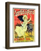 Reproduction of a Poster Advertising the "Jardin De Paris" on the Chanps Elysees, 1890-Jules Chéret-Framed Giclee Print