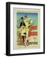 Reproduction of a Poster Advertising "The Lover of Dancers"-Jules Chéret-Framed Giclee Print