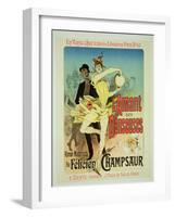 Reproduction of a Poster Advertising "The Lover of Dancers"-Jules Chéret-Framed Giclee Print