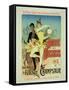 Reproduction of a Poster Advertising "The Lover of Dancers"-Jules Chéret-Framed Stretched Canvas