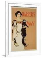 Reproduction of a Poster Advertising the May Issue of "Harper's Magazine," 1897-Edward Penfield-Framed Giclee Print