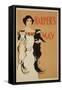 Reproduction of a Poster Advertising the May Issue of "Harper's Magazine," 1897-Edward Penfield-Framed Stretched Canvas