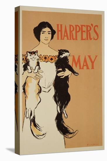 Reproduction of a Poster Advertising the May Issue of "Harper's Magazine," 1897-Edward Penfield-Stretched Canvas