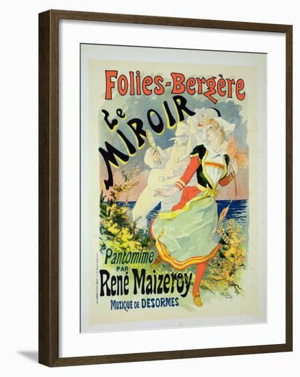 Reproduction of a Poster Advertising "The Mirror"-Jules Chéret-Framed Giclee Print