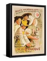 Reproduction of a Poster Advertising the 'National Exhibition of Ceramics', 1897-Etienne Moreau-Nelaton-Framed Stretched Canvas