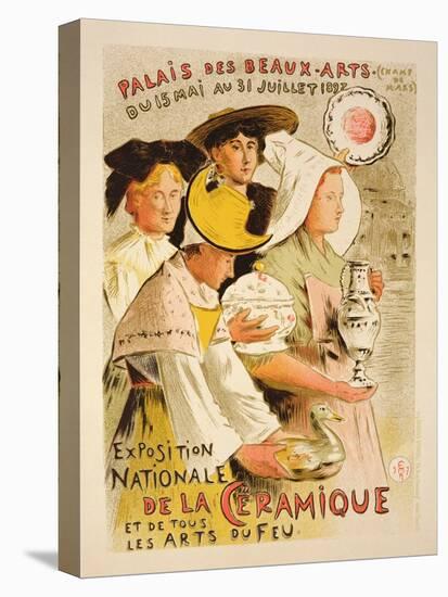 Reproduction of a Poster Advertising the 'National Exhibition of Ceramics', 1897-Etienne Moreau-Nelaton-Stretched Canvas