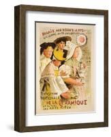 Reproduction of a Poster Advertising the 'National Exhibition of Ceramics', 1897-Etienne Moreau-Nelaton-Framed Giclee Print