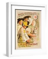 Reproduction of a Poster Advertising the 'National Exhibition of Ceramics', 1897-Etienne Moreau-Nelaton-Framed Giclee Print