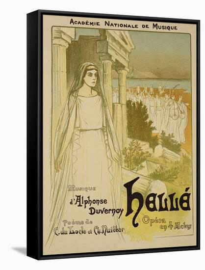 Reproduction of a Poster Advertising the Opera "Helle"-Théophile Alexandre Steinlen-Framed Stretched Canvas