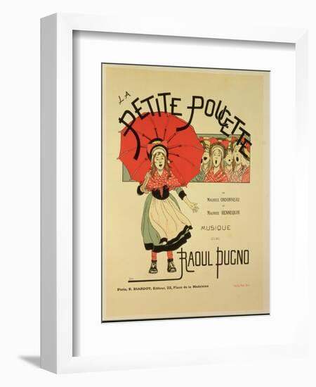 Reproduction of a Poster Advertising the Operetta "La Petite Poucette," 1891-Louis Maurice Boutet De Monvel-Framed Giclee Print