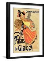 Reproduction of a Poster Advertising the "Palais De Glace," Champs Elysees, Paris, 1896-Jules Chéret-Framed Premium Giclee Print