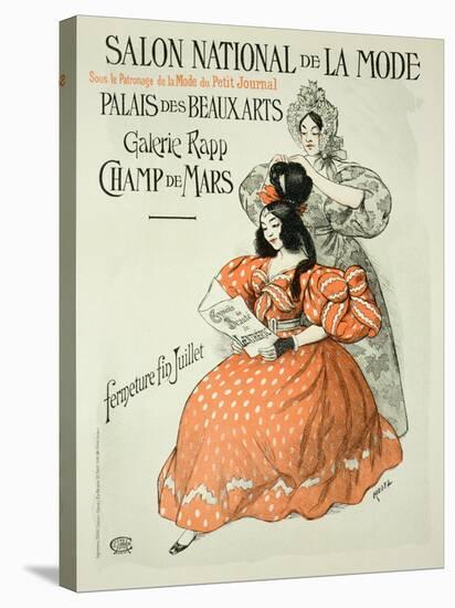 Reproduction of a Poster Advertising the "Salon National De La Mode," Rapp Gallery, Paris, 1896-Roedel-Stretched Canvas