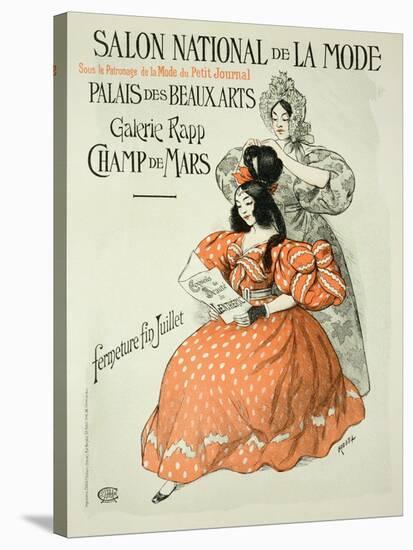 Reproduction of a Poster Advertising the "Salon National De La Mode," Rapp Gallery, Paris, 1896-Roedel-Stretched Canvas