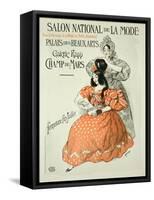 Reproduction of a Poster Advertising the "Salon National De La Mode," Rapp Gallery, Paris, 1896-Roedel-Framed Stretched Canvas