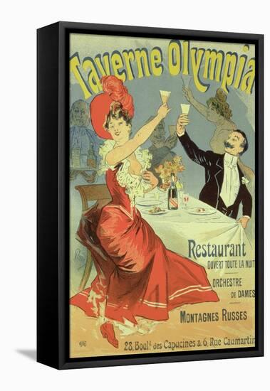 Reproduction of a Poster Advertising the "Taverne Olympia," Paris, 1899-Jules Chéret-Framed Stretched Canvas