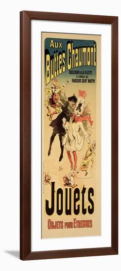 Reproduction of a Poster Advertising the Toyshop "Aux Buttes Chaumont"-Jules Chéret-Framed Giclee Print