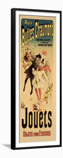 Reproduction of a Poster Advertising the Toyshop "Aux Buttes Chaumont"-Jules Chéret-Framed Giclee Print