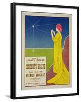 Reproduction of a Poster Advertising the "Ysaye Concerts," Salle Du Cirque Royal, Brussels, 1895-Henri Georges Jean Isidore Meunier-Framed Giclee Print