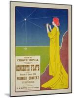 Reproduction of a Poster Advertising the "Ysaye Concerts," Salle Du Cirque Royal, Brussels, 1895-Henri Georges Jean Isidore Meunier-Mounted Giclee Print