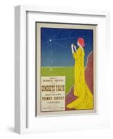 Reproduction of a Poster Advertising the "Ysaye Concerts," Salle Du Cirque Royal, Brussels, 1895-Henri Georges Jean Isidore Meunier-Framed Giclee Print