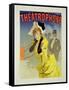 Reproduction of a Poster Advertising "Theatrophone," 1890-Jules Chéret-Framed Stretched Canvas