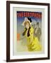 Reproduction of a Poster Advertising "Theatrophone," 1890-Jules Chéret-Framed Giclee Print