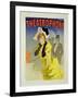 Reproduction of a Poster Advertising "Theatrophone," 1890-Jules Chéret-Framed Giclee Print